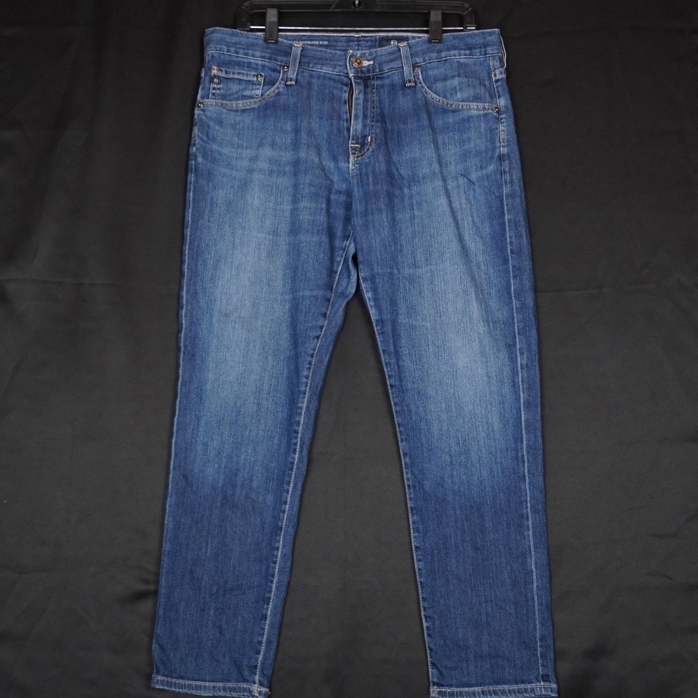 AG Adriano Goldschmied Ex-Boyfriend Slim Jeans Women 30R Blue Denim Cotton Blend